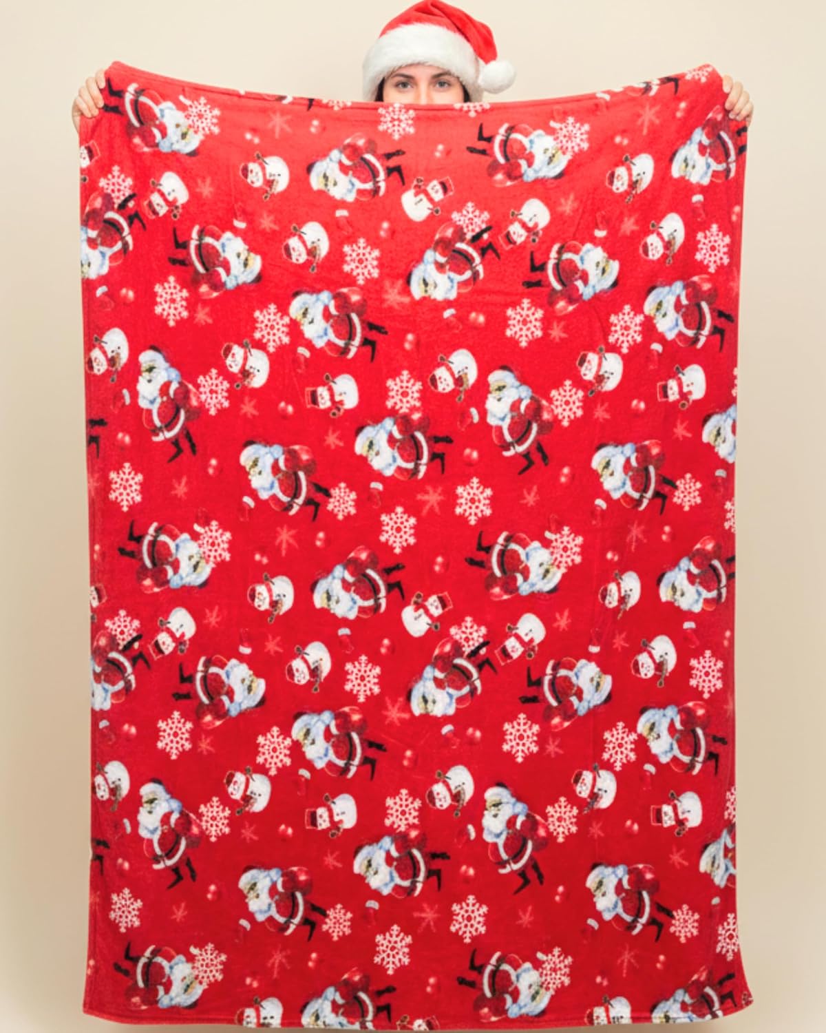 o-day Manta navideña de 130 x 160 cm, forro polar suave, 100% poliéster, para sofá y cama (patrón tartán, 160 x 130 cm)