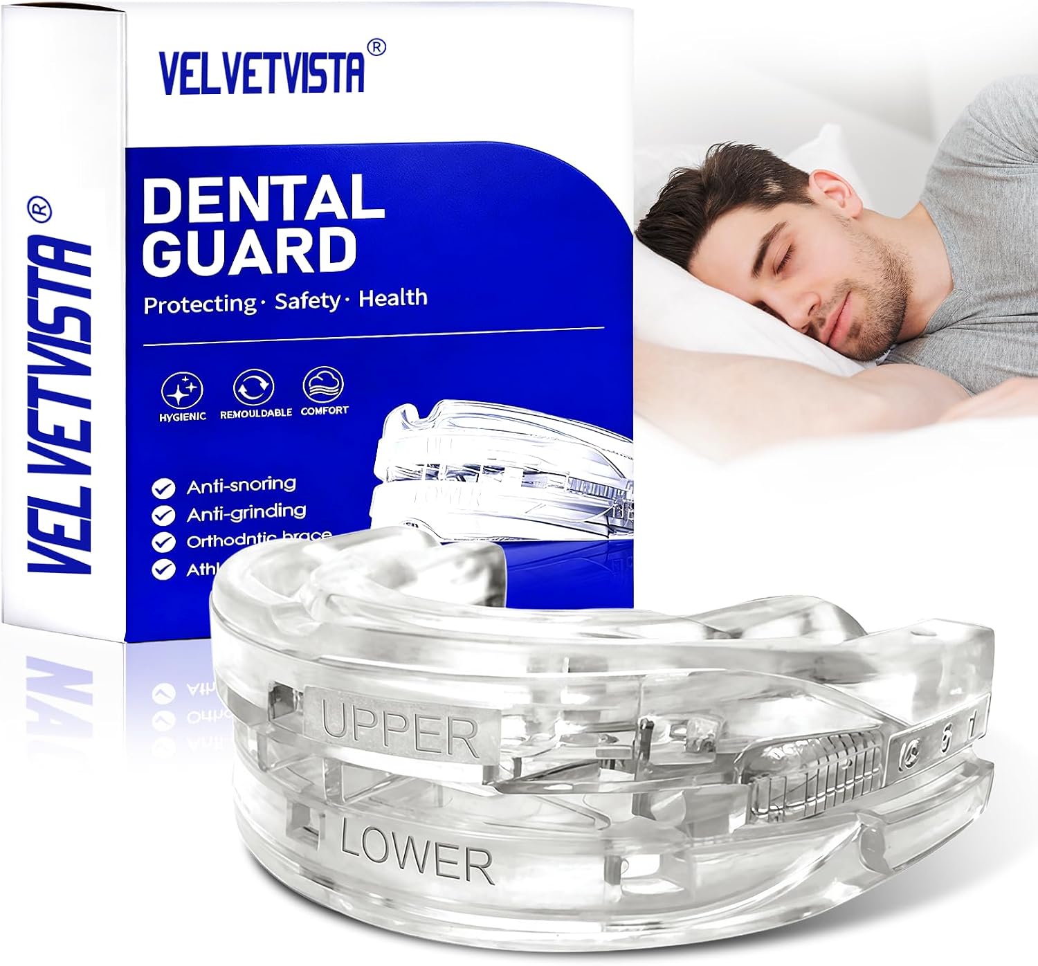 Férula Antirronquidos Ajustable - Protector Bucal Anti-Ronquidos