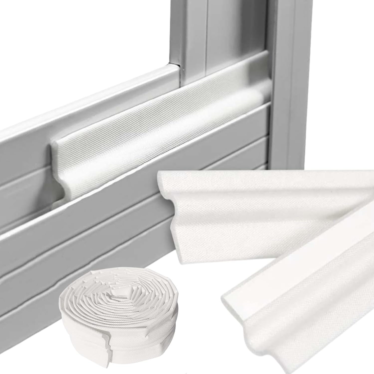 Aislante termico ventanas blanco 8m - burlete ventana corredera aisla del frio y evita se escape el calor - junta goma ventana aluminio - tira sellado puertas y ventanas aislamiento acústico