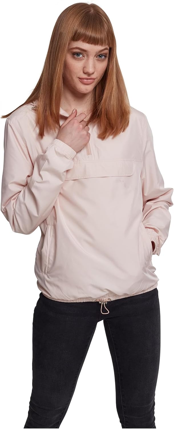 URBAN CLASSICS Chaqueta Cortavientos para Mujer, Chaqueta Impermeable con Capucha, Ligero y Repelente al Agua, Varios Colores Disponibles, Tallas: XS-5XL