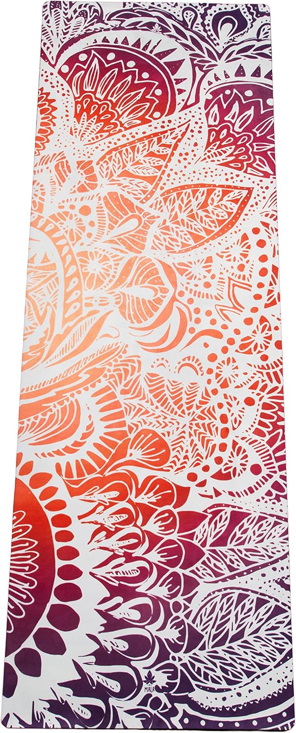 Mala HYBRID Esterilla de yoga de caucho natural con superficie de microfibra para yoga Bikram, Hot-Yoga, Vinyasa, Pilates, Fitness y otros entrenamientos