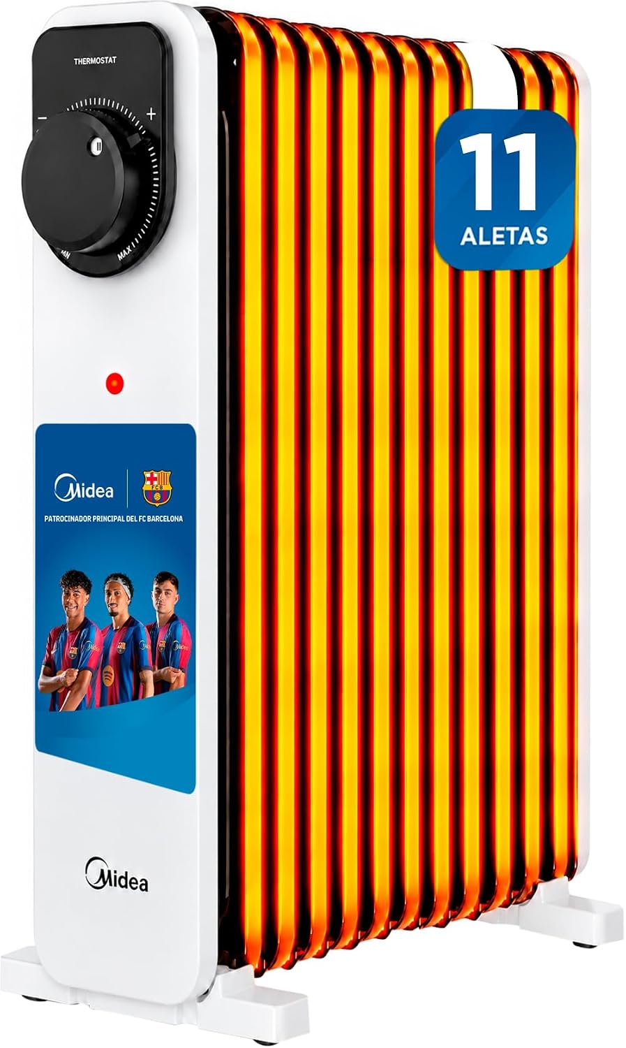 Midea Radiador eléctrico bajo consumo 2300W, 11 elementos, 3 potencias