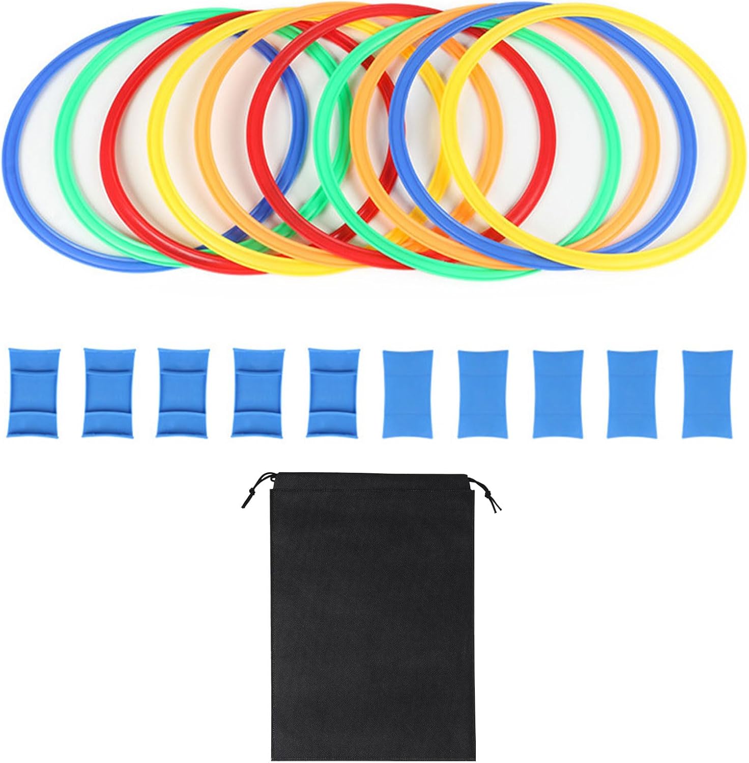 10PCS Juego De Aros De Salto para Interiores,Aros De Ejercicio para Niños,Aros De Salto Circulares De Plástico para Niños,Lanzamiento De Entrenamiento Juguete para Deporte,Kiuiom