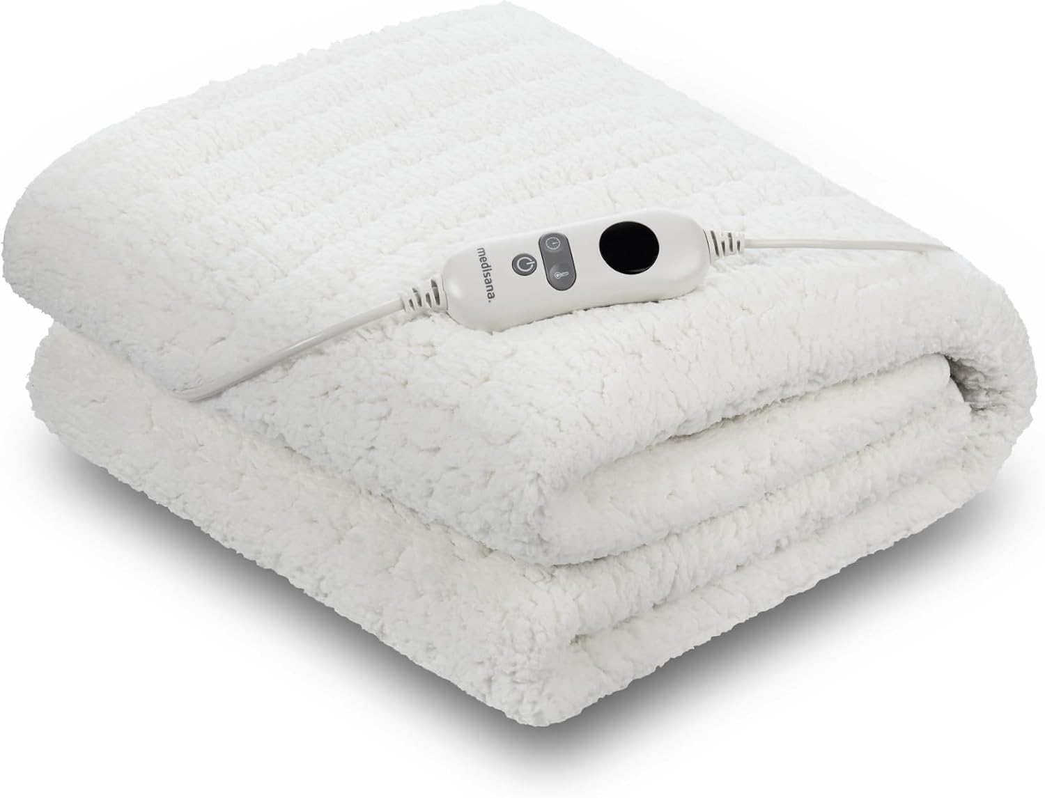 medisana HU 666 Manta eléctrica, Protector de colchón térmico, 150 x 80 cm, Manta calefactora con 3 niveles de temperatura, Sistema de seguridad, Apagado automático, Lavable a 30⁰