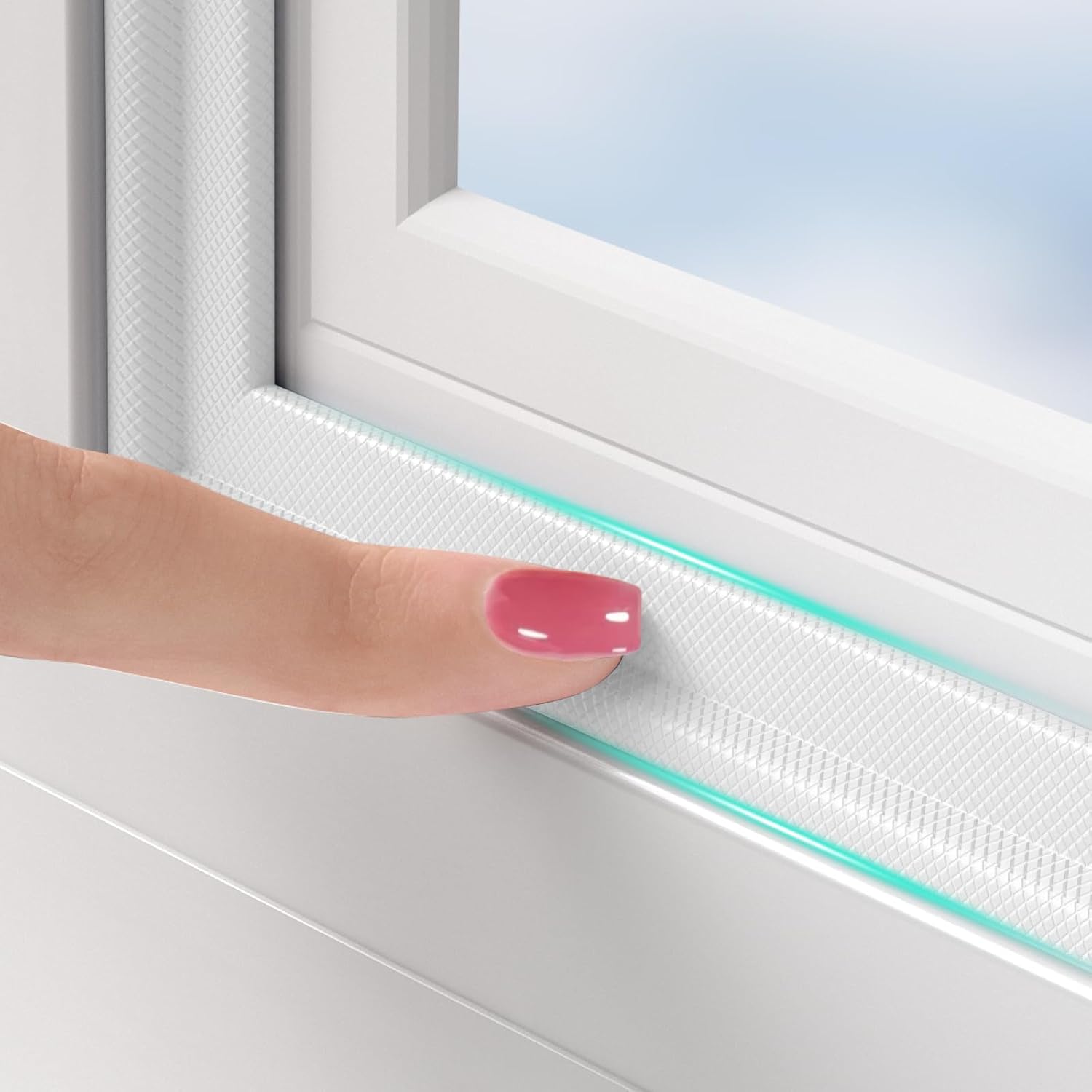 BKSAI Burlete para Ventanas y Detentor de Corriente de Aire Junta de Espuma de Ventanas de Ranuras de 2-7,5mm Junta de Puerta Autoadhesiva Cinta de Sellado para Ventanas Aislamiento de Ventanas de