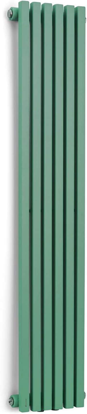 blumfeldt Radiador Electrico Bajo Consumo para Casa, Estufa Vertical Montaje Pared Cuarto Baño, Radiadores Silenciosos con Termostato, Estufa de Agua Caliente Alto de 485 W, Calefactor Baño