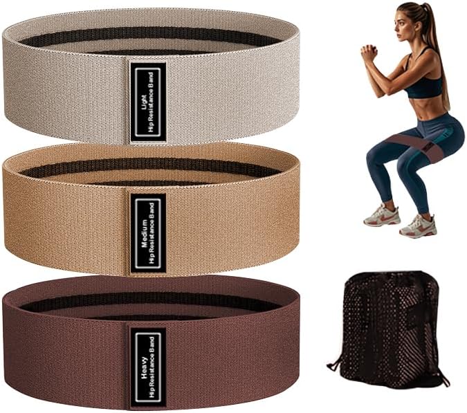 Bandas de Resistencia de Tela para Hacer Sentadillas, Bandas de Tela para Piernas y Glúteos,Pilates,Yoga,Bandas de Resistencia para Fitness Masculino y Femenino