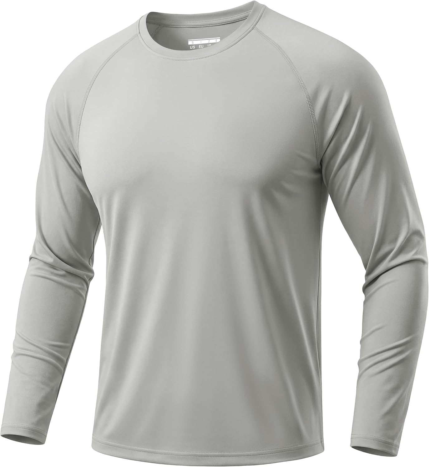 TACVASEN Camiseta Anti UV para Hombre, Manga Larga, para Deporte, Secado rápido, para Exterior, Cuello Redondo