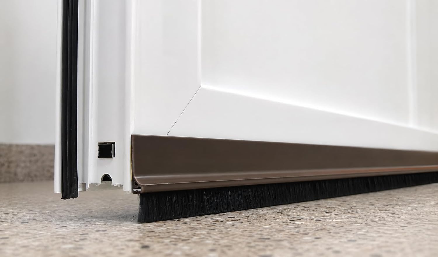 Burletes Puerta Ajustable 100 cm, Tira de burlete PVC Fijo para Puertas Autoadhesivo (Transparente)