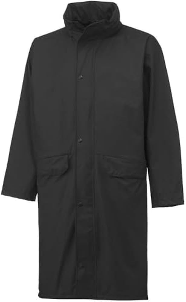 Helly Hansen Workwear Men's Voss Rain Coat, Black, L