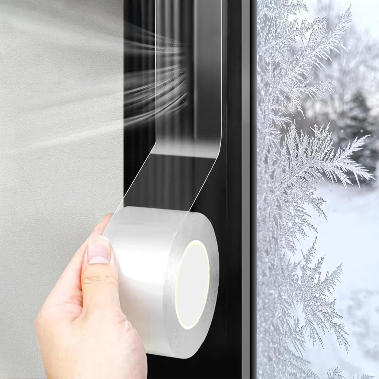 Cinta Aislante Termica para Ventanas y Puertas 7cmx10m Burlete Aislamiento Térmico Autoadhesivo de Ventana Tira de Sellado para Invierno Antipolvo Aislamiento Acústico Prueba de Viento y Agua