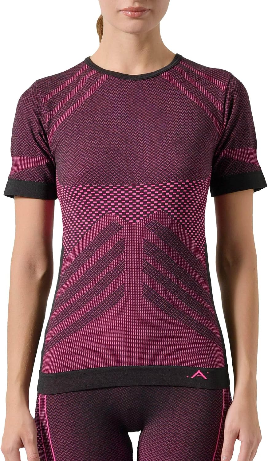 Risalti Camiseta térmica de mujer de manga corta Energy – Camiseta técnica de mujer transpirable de compresión, ropa interior térmica sin etiquetas para esquí, senderismo, correr, ciclismo – Fabricado