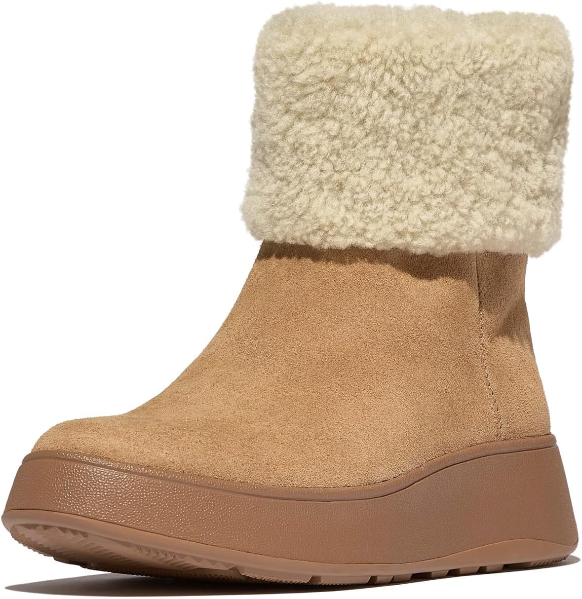 Fitflop F-mode Shearling-collar Zip-up Leather Ankle Boots Botas cortas al tobilloMujer