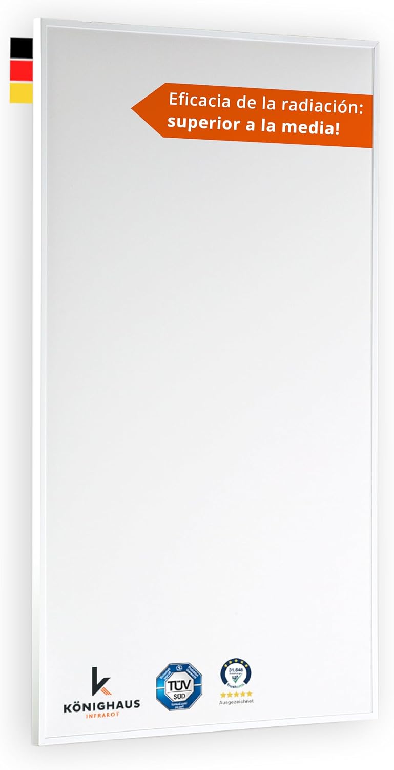 Könighaus calefactor infrarrojo 1000 W - modelo Eco - 14-26 m²