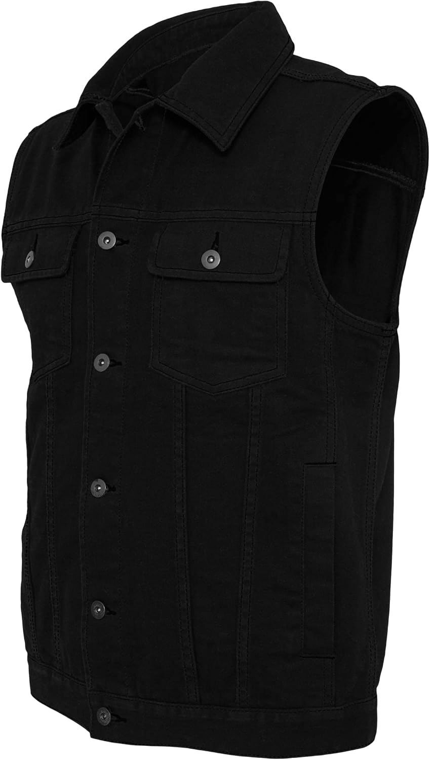 Urban Classics Chaleco Tejano Hombre Chaleco Azul claro Regular