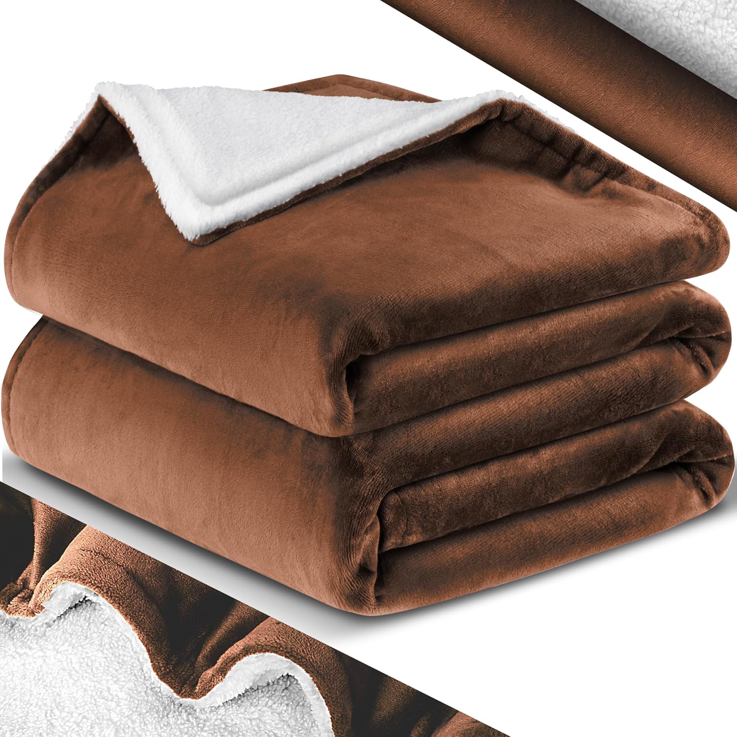 KESSER® Manta mullida de Sherpa, Muy Suave y cálida, de Franela de Forro Polar, Resistente a Las Arrugas y antidecoloración como Manta de sofá, Manta de sofá o Colcha
