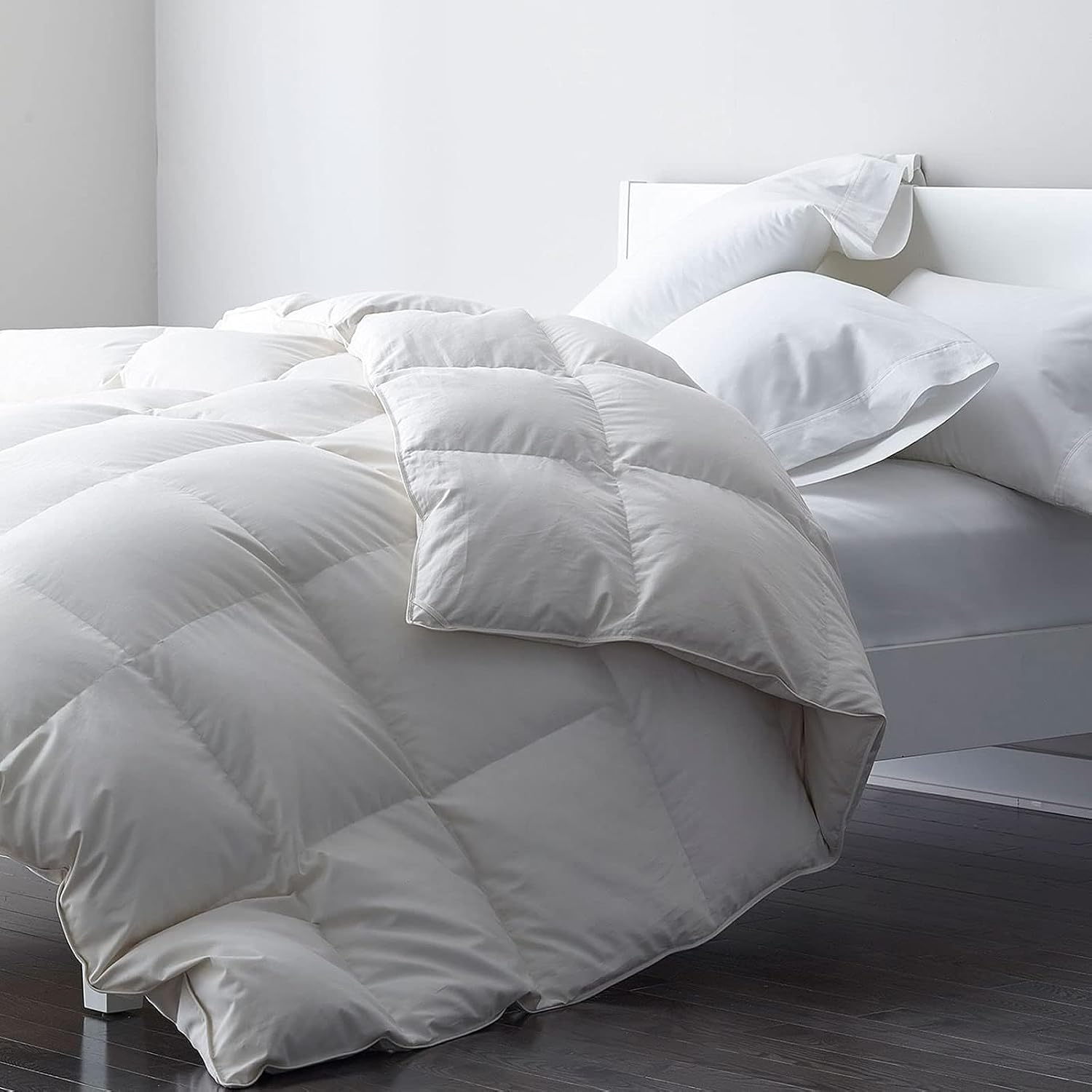 DWR Edredón 220x240cm Invierno, Plumas y Plumón, 100% Algodón Orgánico