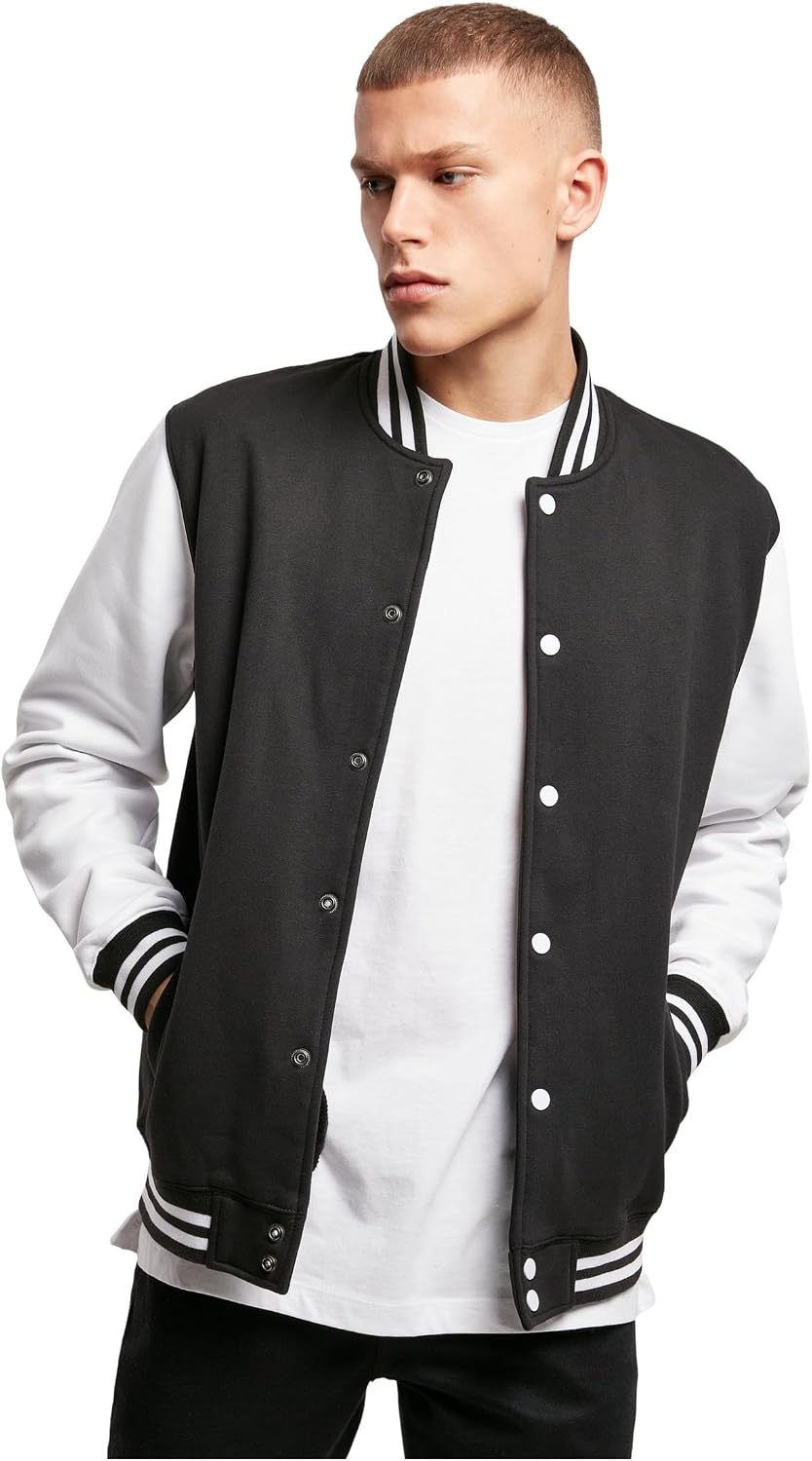BUILD YOUR BRAND - Chaqueta para Hombre de Estilo College Old School, Sudadera Baseball de Estilo Retro Otoño-Invierno, Muchos Colores Disponibles, Tallas S - 5XL