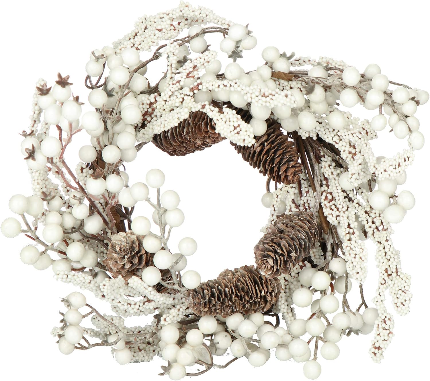 COM-FOUR® Corona de Navidad para la Puerta - Adorno de Navidad - Decoración navideña Exterior - Coronas navideñas para Puertas, Ø 35 cm